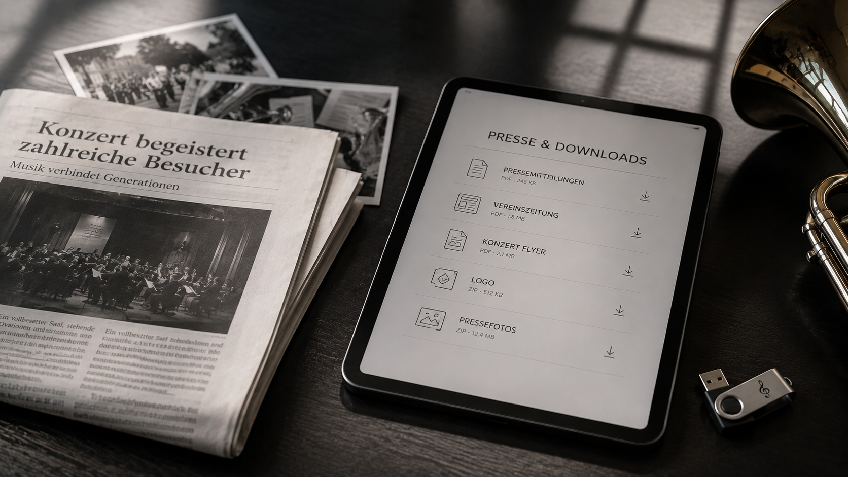 Noten und Medienmaterial des Musikvereins